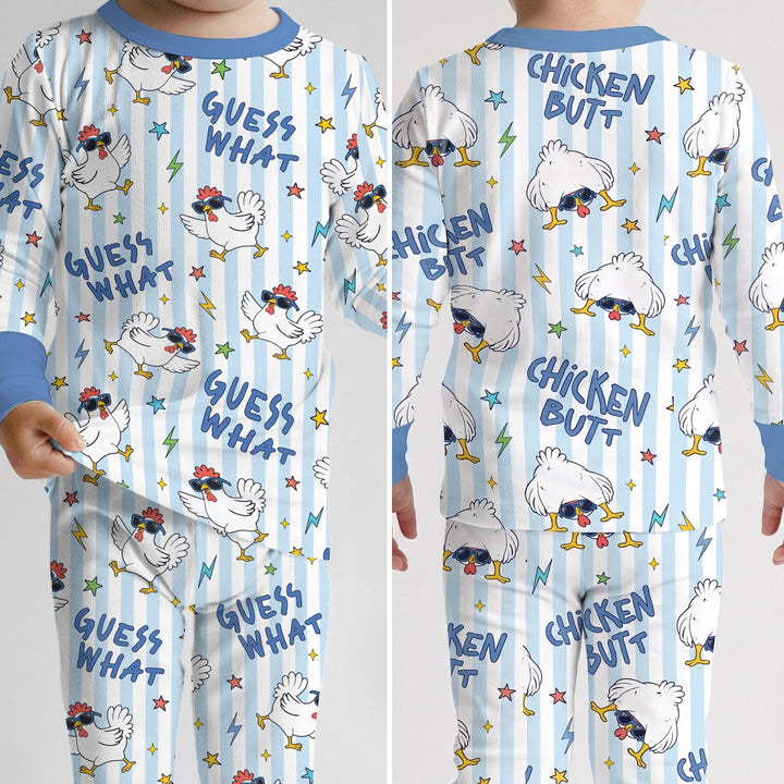 Guess What? Chicken Butt! Bamboo Two Piece Long Sleeve Pajama Set
