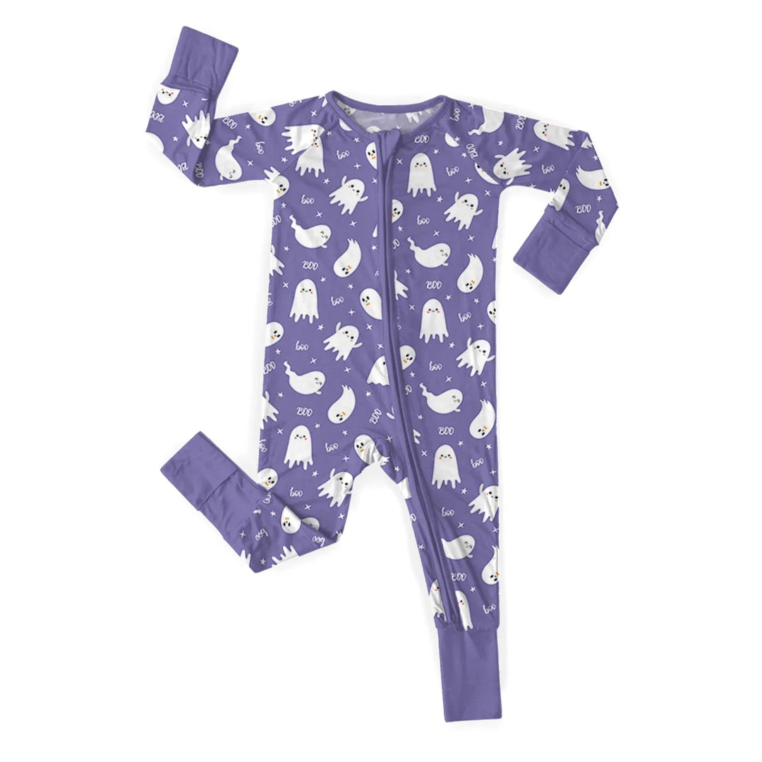 Halloween Cute Ghost Convertible Zippered Romper - Zumbamboo