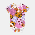 Halloween Patchwork Bodysuit , Halloween Patchwork Bodysuit - Newborn / Short Sleeve