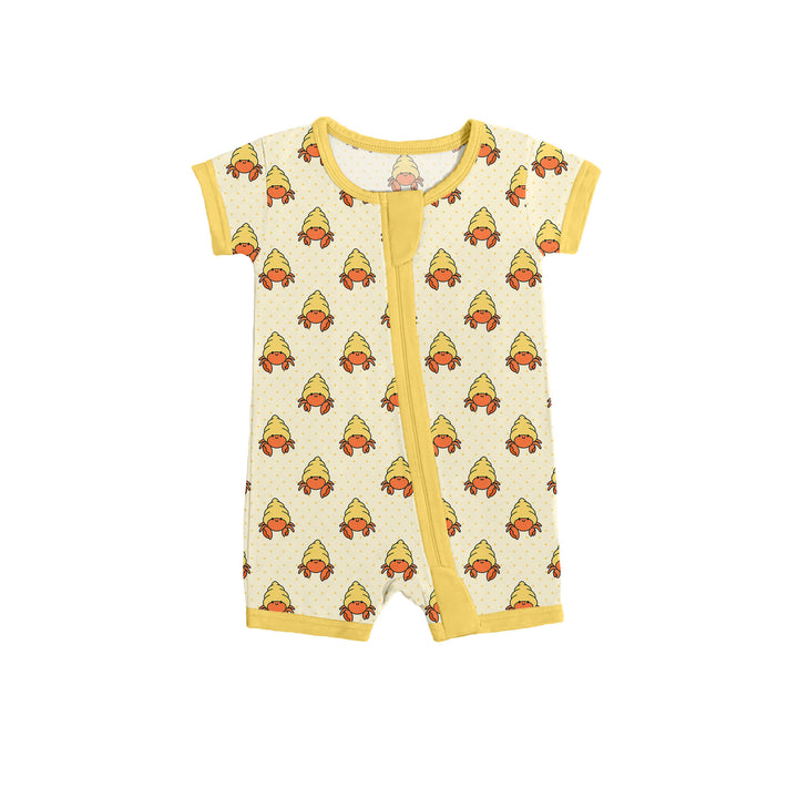 Hermit Crabs Shorty Zippered Romper