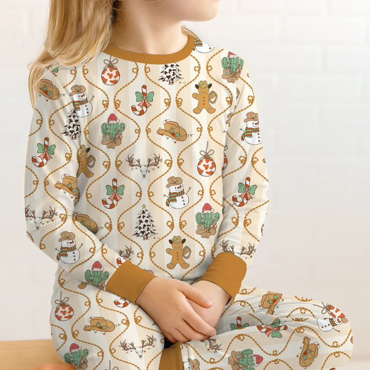 Howdy Christmas Two Piece Long Sleeve Pajama Set - Zumbamboo