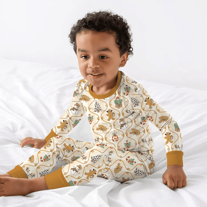 Howdy Christmas Two Piece Long Sleeve Pajama Set - Zumbamboo