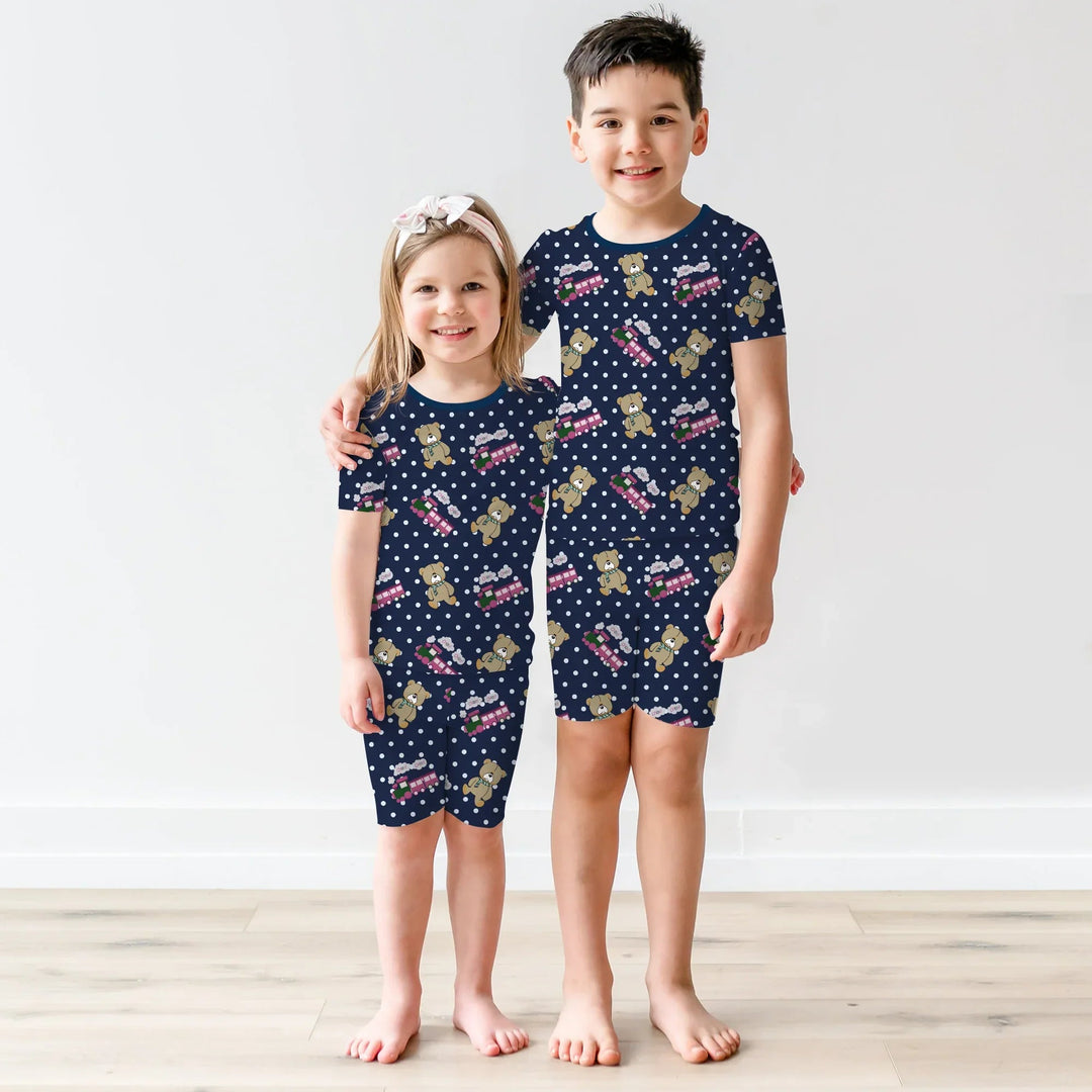 Huntrix Choo Choo Two Piece Short Sleeve Shorts Pajama Set - Zumbamboo