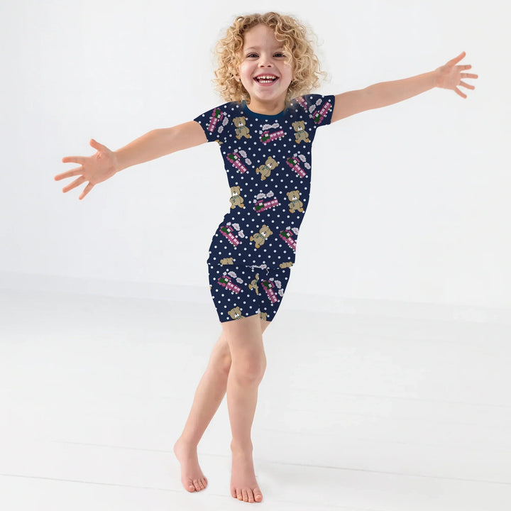 Huntrix Choo Choo Two Piece Short Sleeve Shorts Pajama Set - Zumbamboo