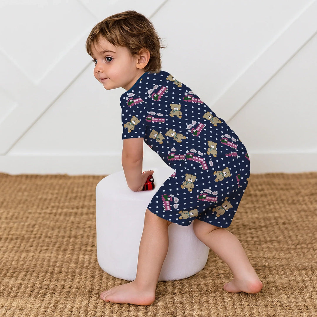 Huntrix Choo Choo Two Piece Short Sleeve Shorts Pajama Set - Zumbamboo