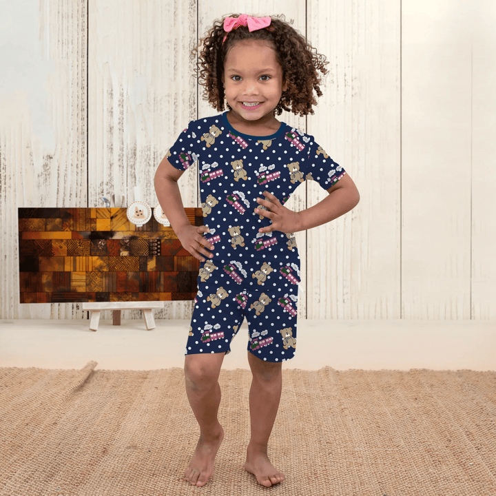 Huntrix Choo Choo Two Piece Short Sleeve Shorts Pajama Set - Zumbamboo