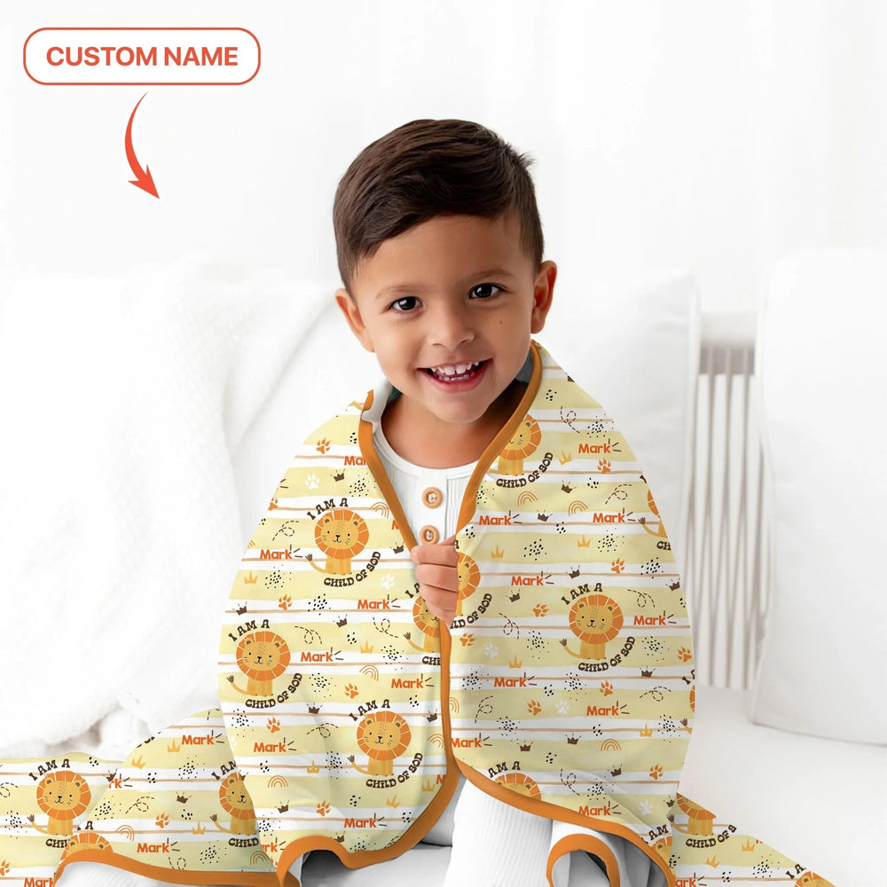 I Am A Child Of God Custom Name Boy Toddler Blanket - Zumbamboo