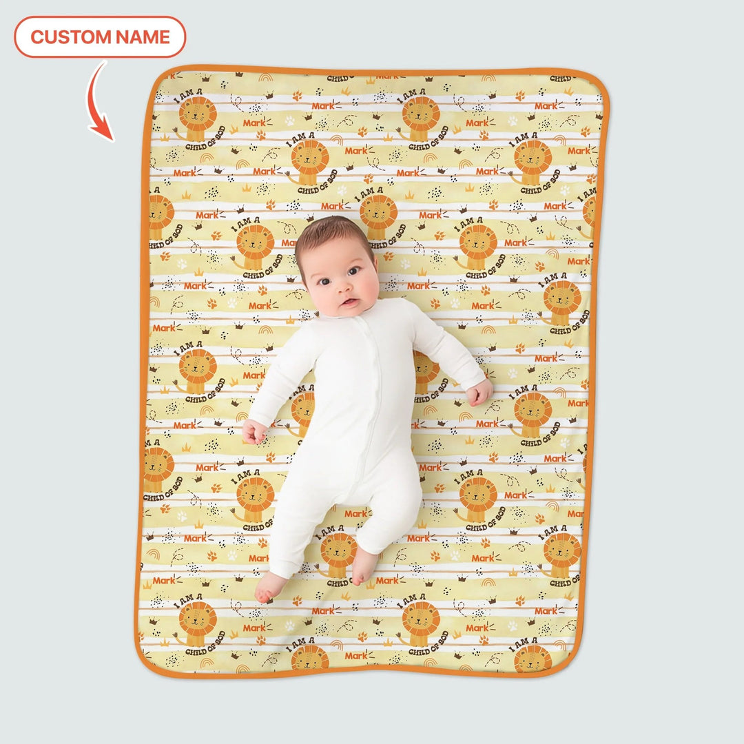 I Am A Child Of God Custom Name Boy Toddler Blanket - Zumbamboo