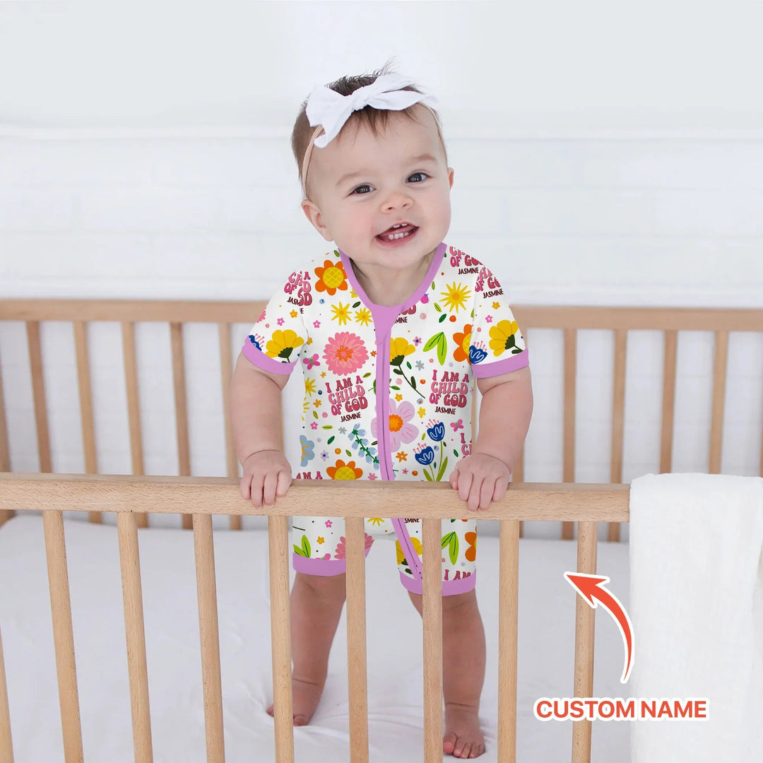 I Am A Child Of God Custom Name Girl Shorty Zippy - Zumbamboo