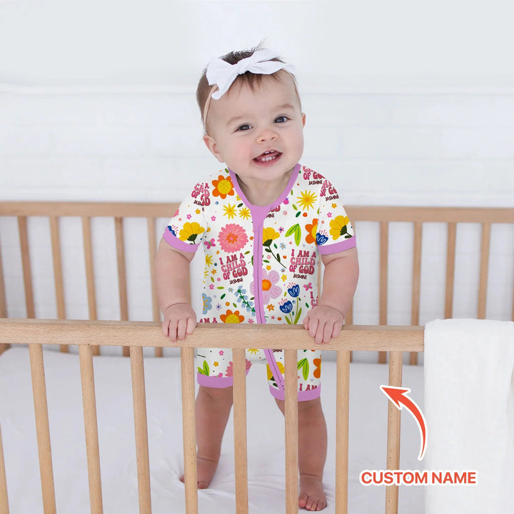 I Am A Child Of God Custom Name Girl Shorty Zippy - Zumbamboo