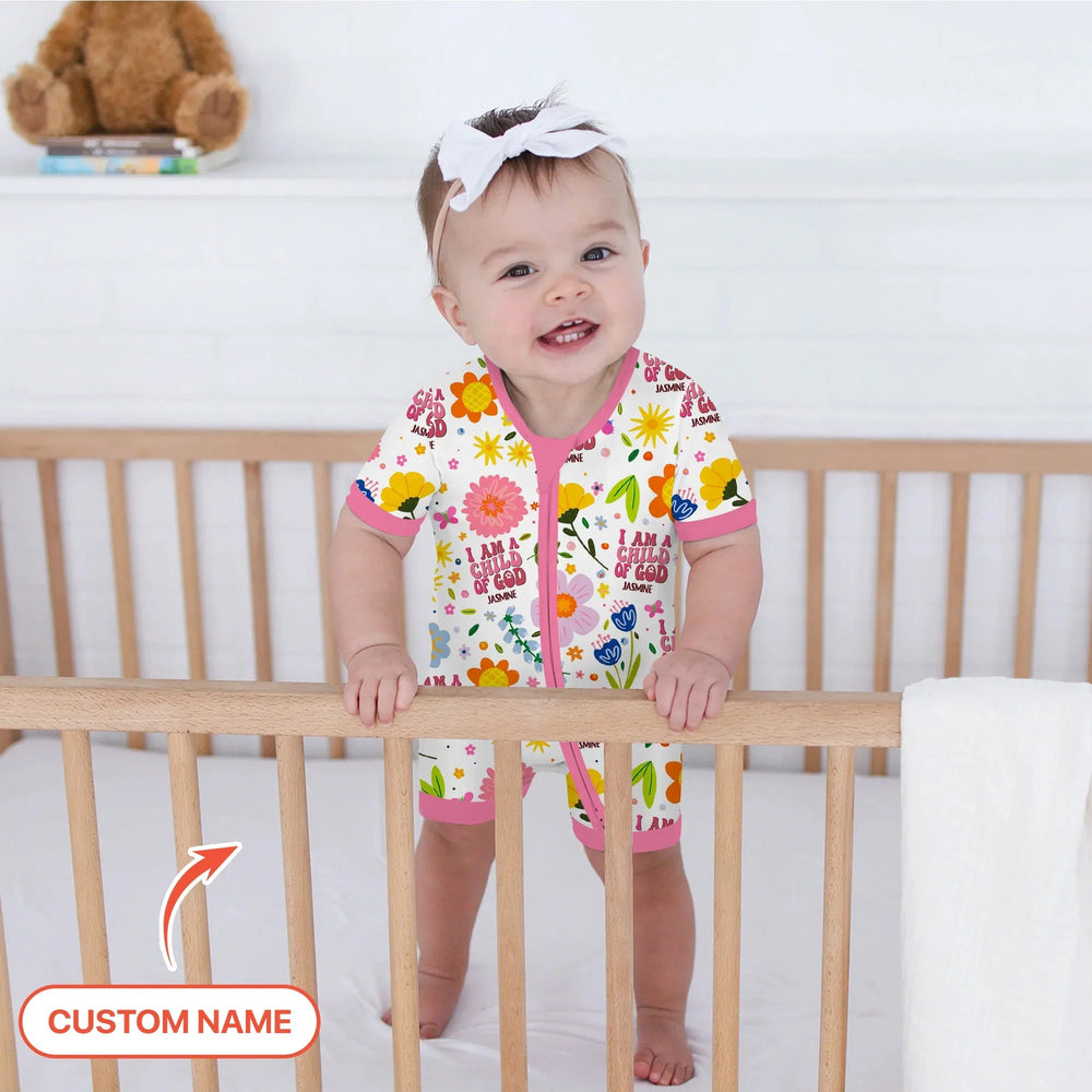 I Am A Child Of God Custom Name Girl Shorty Zippy - Zumbamboo