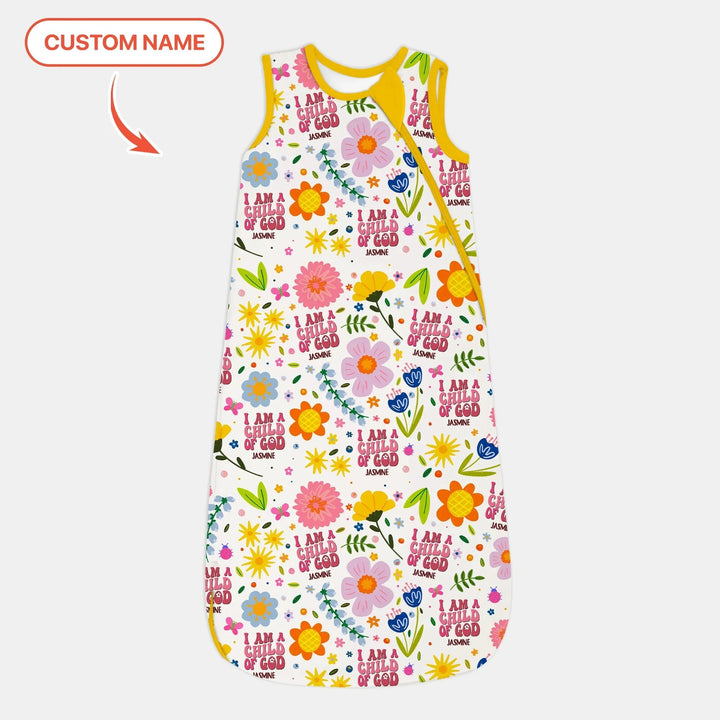 I Am A Child Of God Custom Name Girl Sleep Bag - Zumbamboo