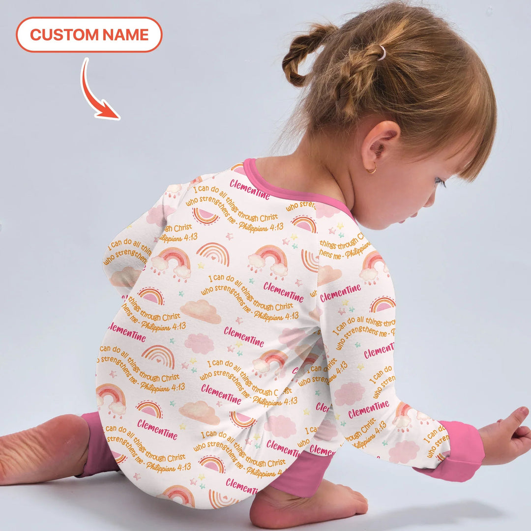 I Can Do All Things Through Christ Custom Name Convertible Zippy - Zumbamboo