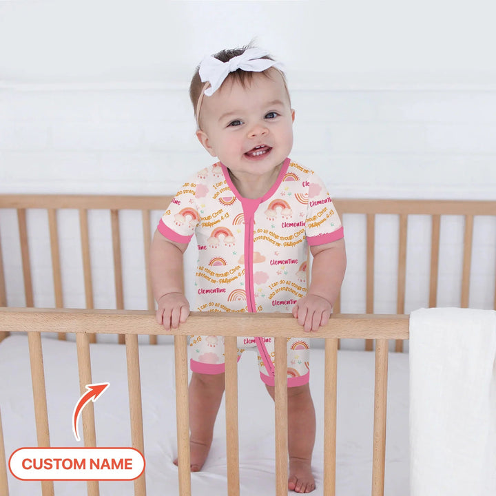 I Can Do All Things Through Christ Custom Name Shorty Zippy - Zumbamboo