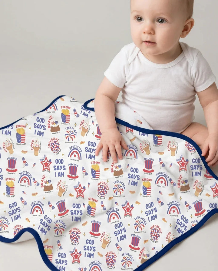 God Says I Am - America 250th Anniversary Bamboo Blanket