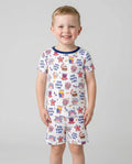 God Says I Am - America 250th Anniversary Bamboo Two Piece Short Sleeve Shorts Pajama Set
