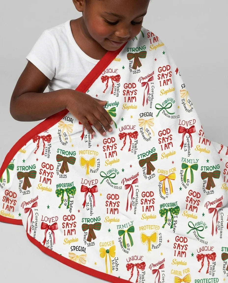 Juneteenth God Says I AM Bamboo Blanket