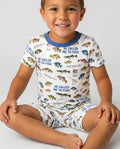 He Called Me To Fish Daddy & Me Matching Bamboo Two Piece Short Sleeve Shorts Pajama Set