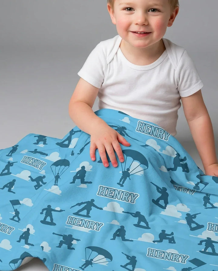 Army Men Memorial Day Bamboo Blanket
