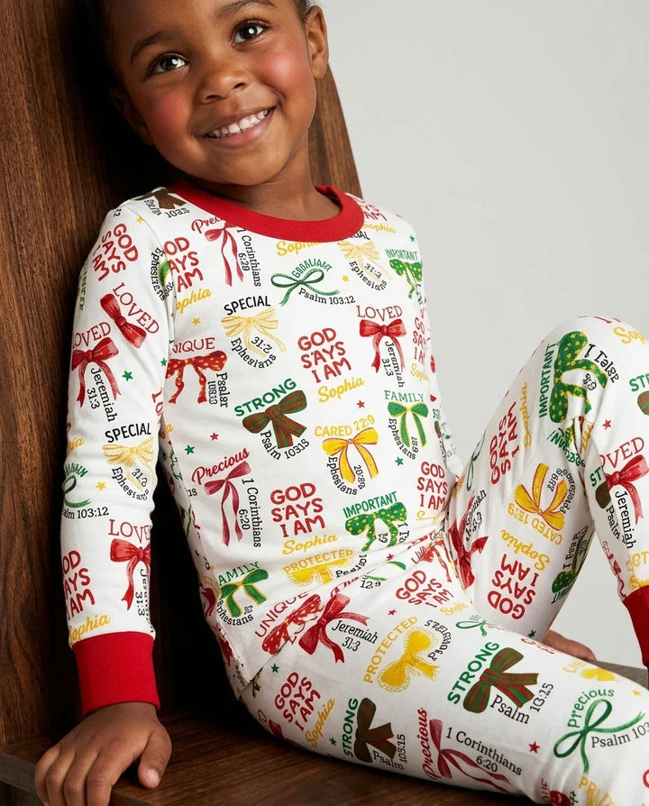 Juneteenth God Says I AM Bamboo Two Piece Long Sleeve Pajama Set