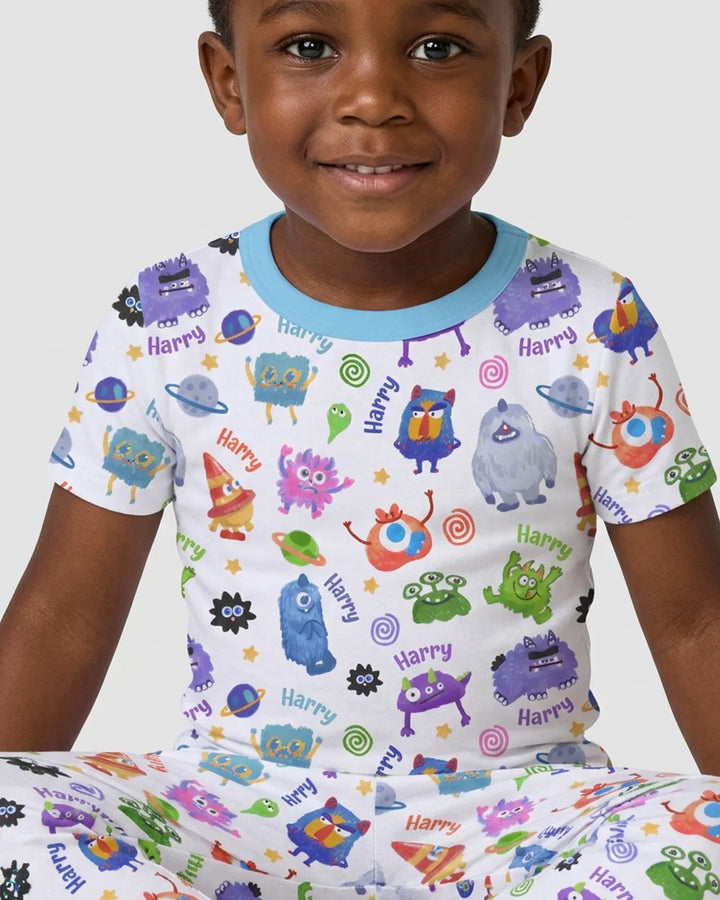 Zweiteiliges, kurzärmliges Pyjama-Set mit Marienkäfern