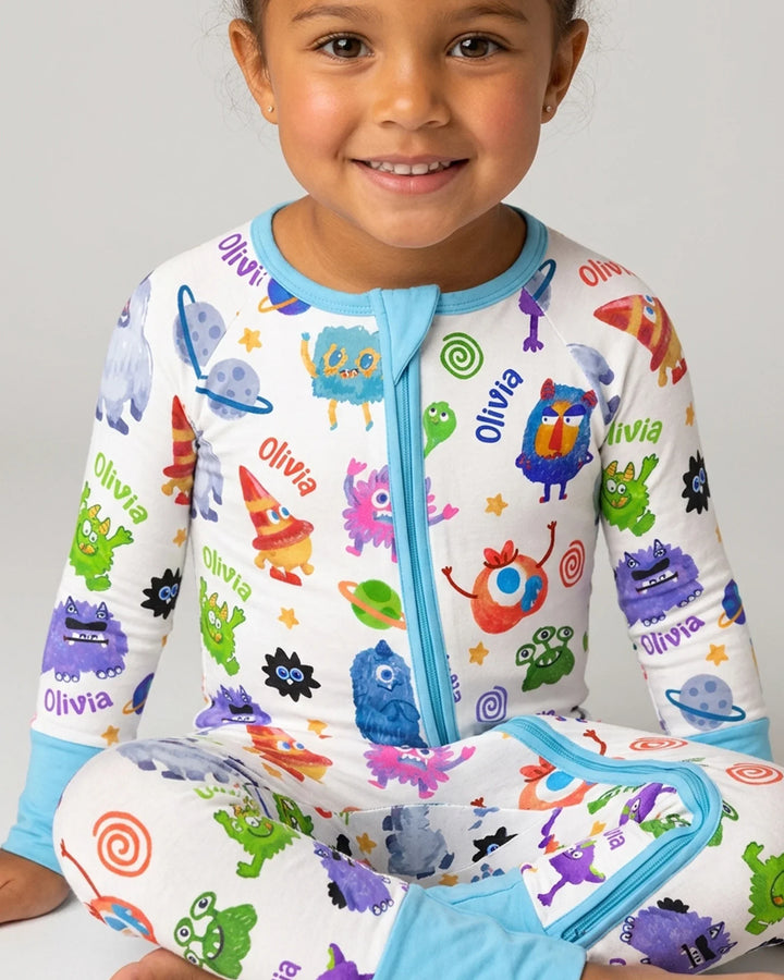 Monster Mash Crew Custom Name Bamboo Convertible Zippy