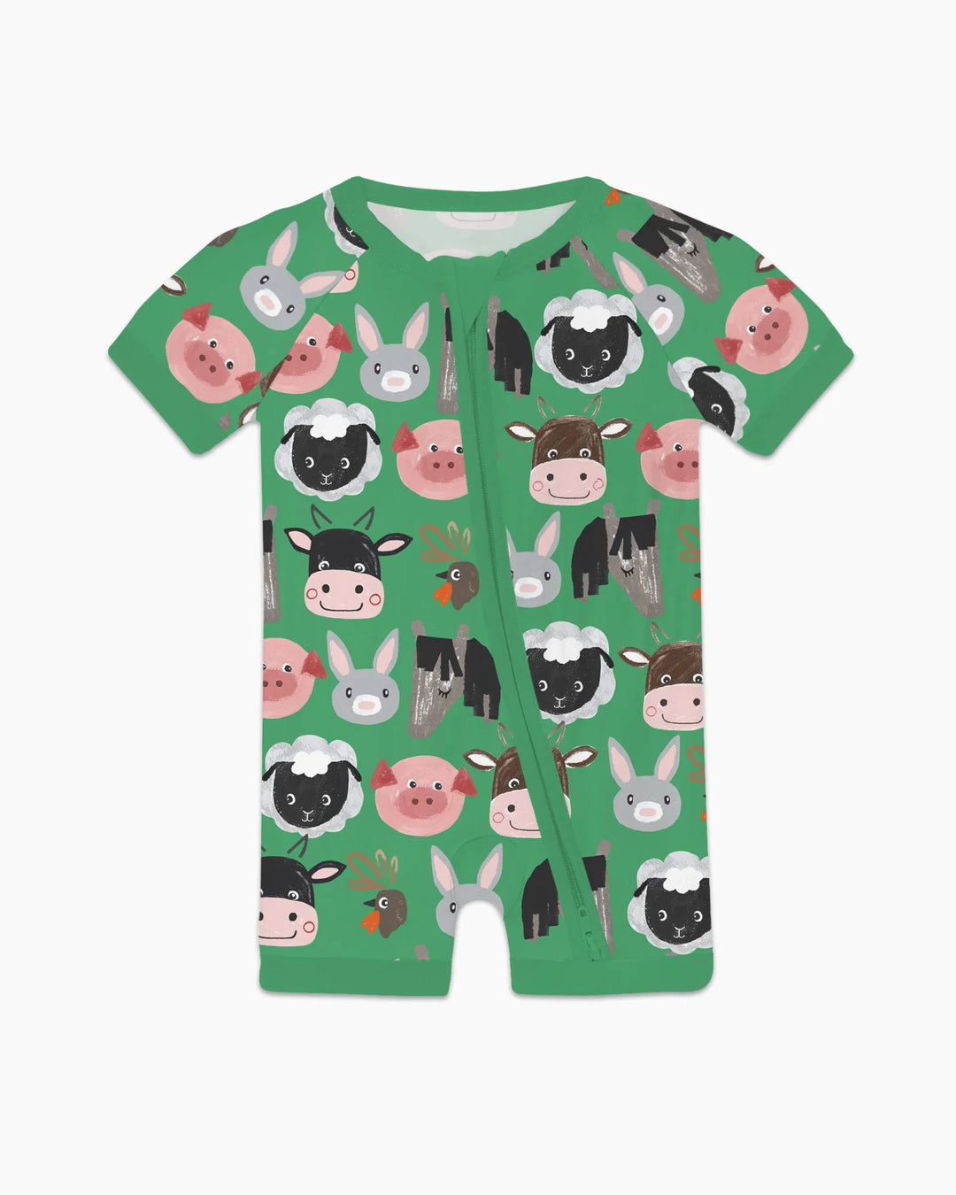 Farm Friends Family Matching Bamboo Shorty Zippy