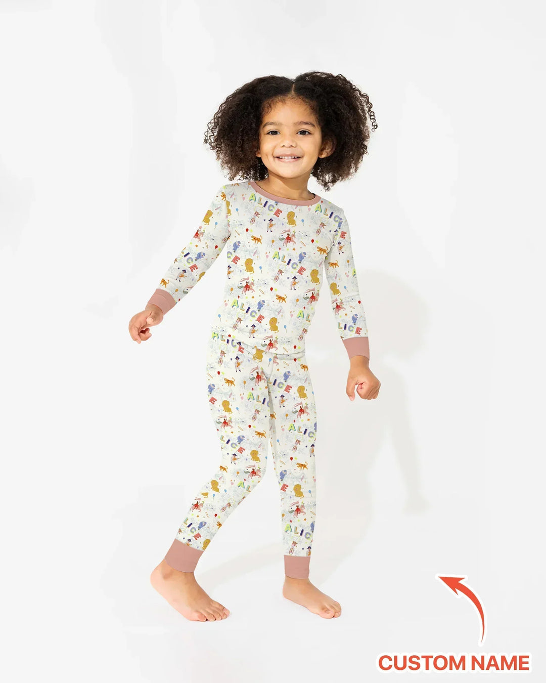 Zweiteiliges Langarm-Pyjama-Set mit Sommerfrüchten