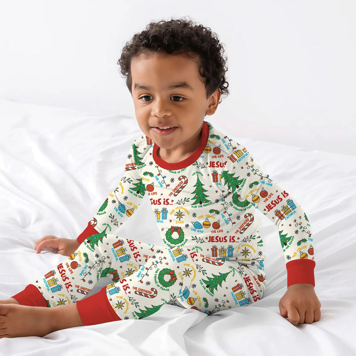 Jesus Is The Reason For The Season Two Piece Long Sleeve Pajama Set - Zumbamboo