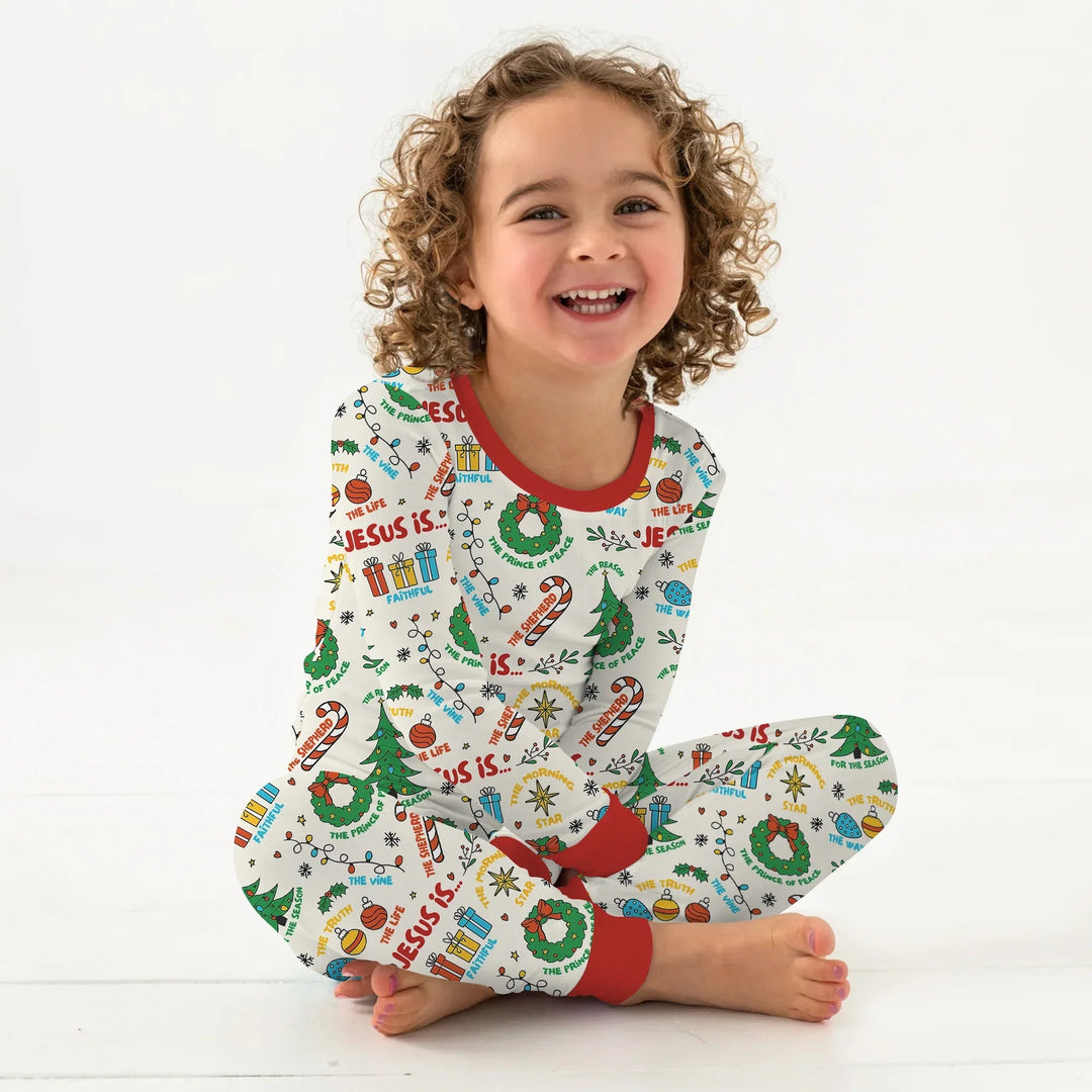 Jesus Is The Reason For The Season Two Piece Long Sleeve Pajama Set - Zumbamboo