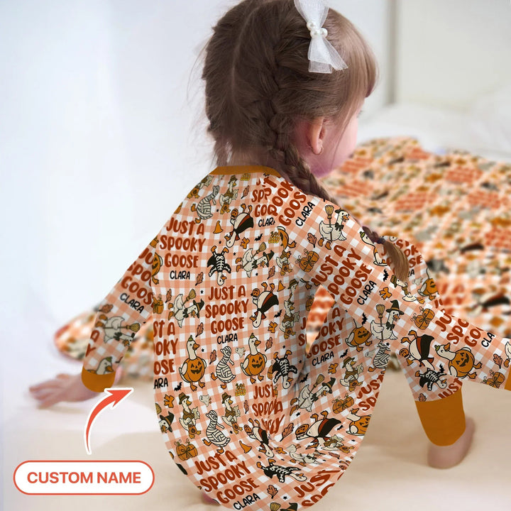 Just A Spooky Goose Custom Name Girl Version Convertible Zippy - Zumbamboo