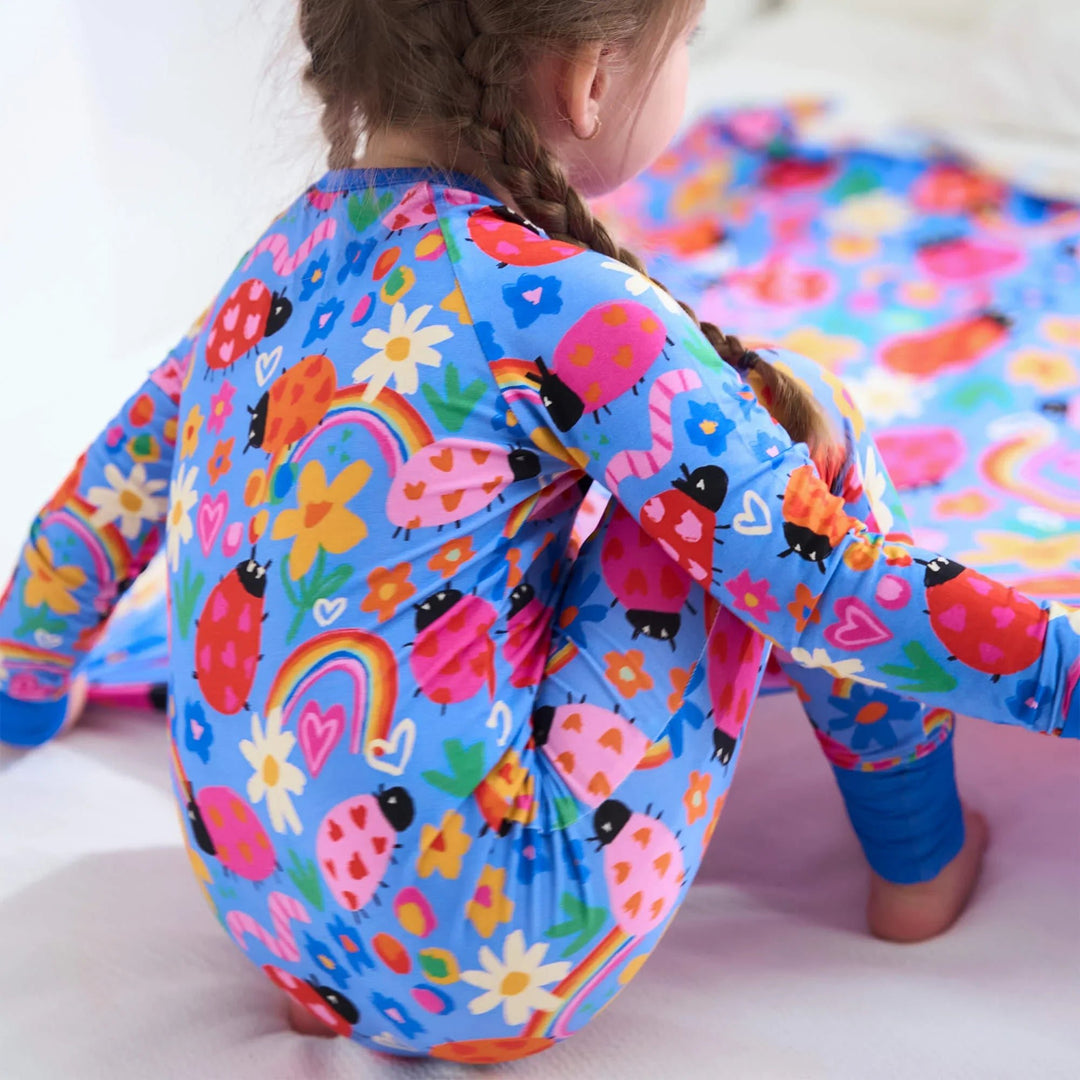 Lady Bugs Convertible Zippered Romper - Zumbamboo