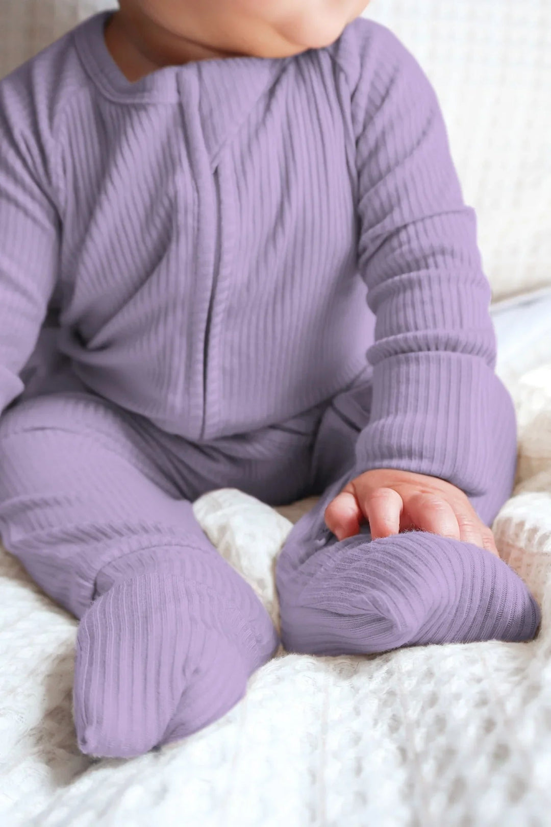 Lavender Ribbed Convertible Zippy - Zumbamboo