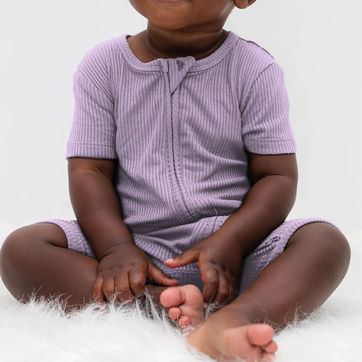 Lavender Ribbed Shorty Zippy - Zumbamboo