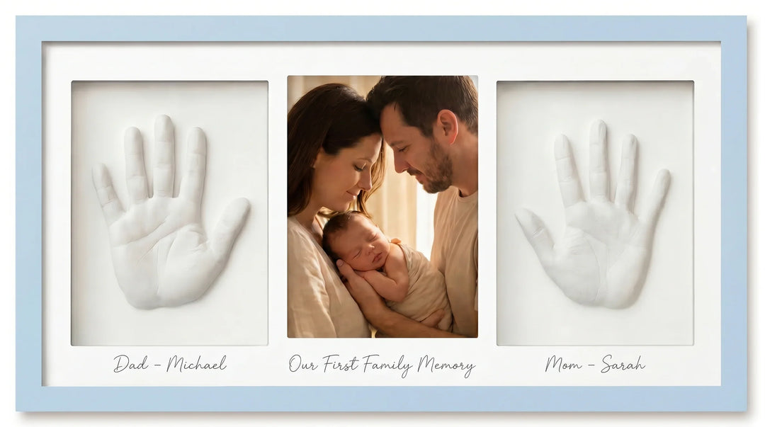 Baby Hand- & Fußabdruck Erinnerungsrahmen Duo