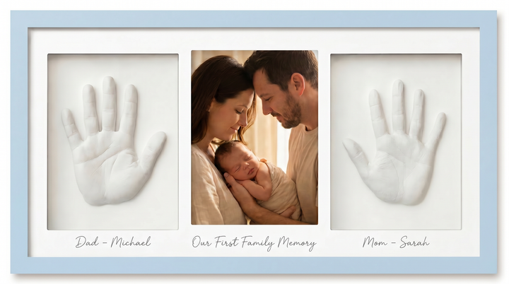 Baby Hand- & Fußabdruck Erinnerungsrahmen Duo