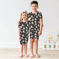 Little Ghosts Two Piece Short Sleeve Shorts Pajama Set For Halloween , Little Ghosts Two Piece Short Sleeve Shorts Pajama Set For Halloween - 12-18M