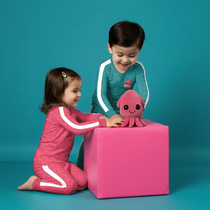 Little Squidze Squad Two Piece Long Sleeve Pajama Set For Girl - Zumbamboo