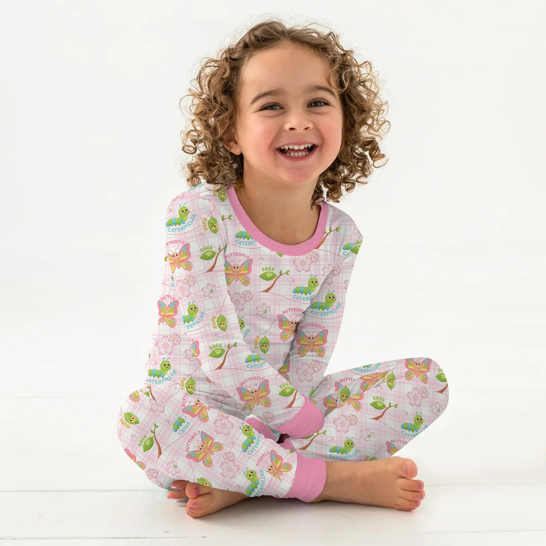 Little Wonders From Cocoon to Butterfly Two Piece Long Sleeve Pajama Set , Little Wonders From Cocoon to Butterfly Two Piece Long Sleeve Pajama Set - 12-18M