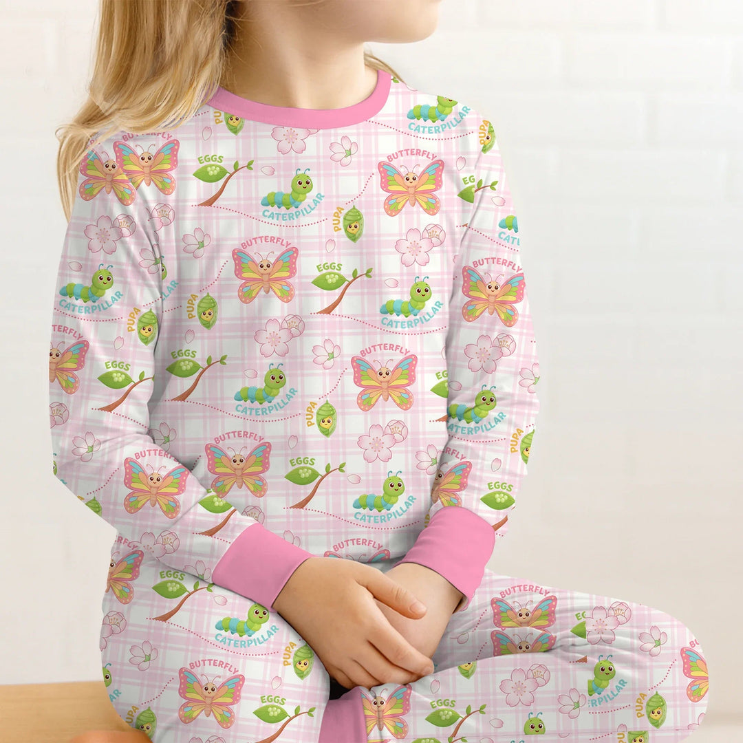 Little Wonders From Cocoon to Butterfly Two Piece Long Sleeve Pajama Set , Little Wonders From Cocoon to Butterfly Two Piece Long Sleeve Pajama Set - 12-18M