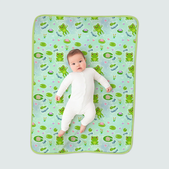 Little Wonders From Tadpole to Frog Toddler Blanket - Zumbamboo