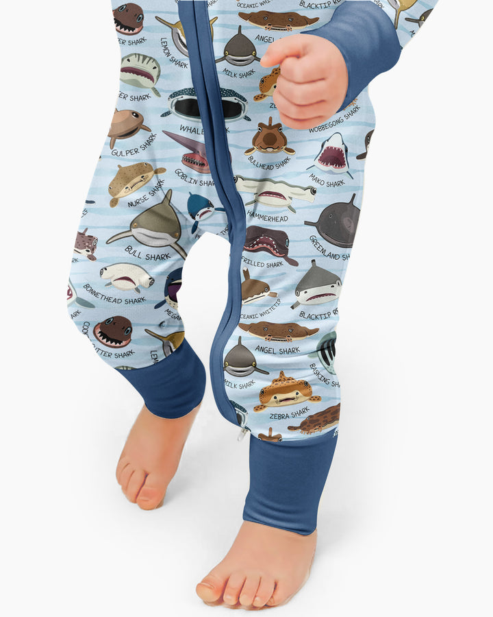Shark Faces Bamboo Convertible Zippy