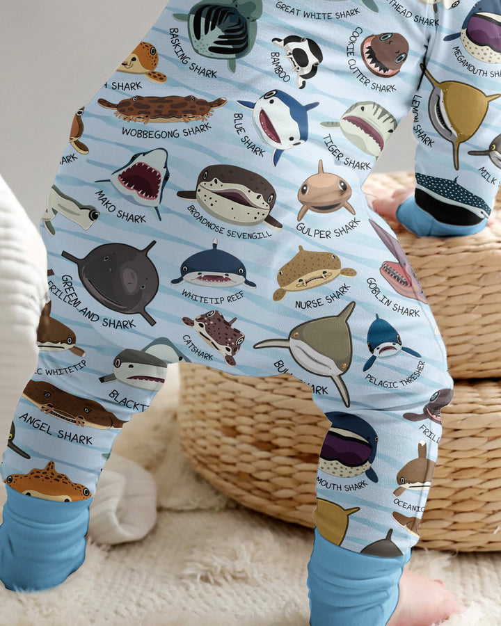 Shark Faces Bamboo Convertible Zippy