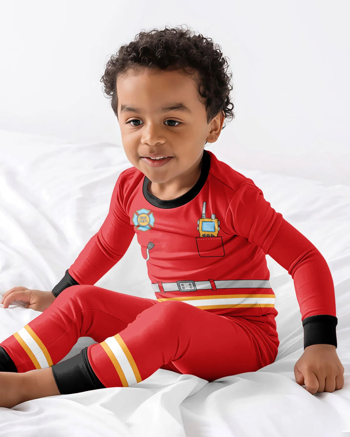 Conjunto de pijama de dos piezas de bambú con mangas largas, plantilla PERSONALIZADA