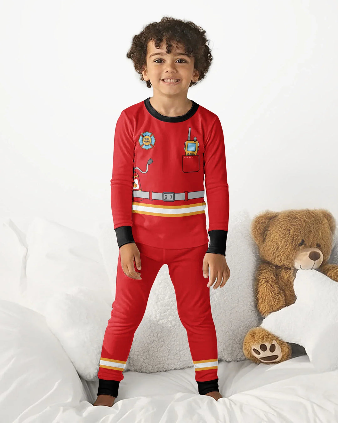 Conjunto de pijama de dos piezas de bambú con mangas largas, plantilla PERSONALIZADA