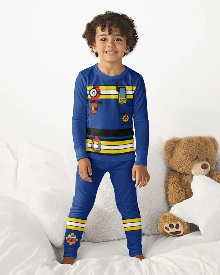 Conjunto de pijama de dos piezas de bambú con mangas largas, plantilla PERSONALIZADA
