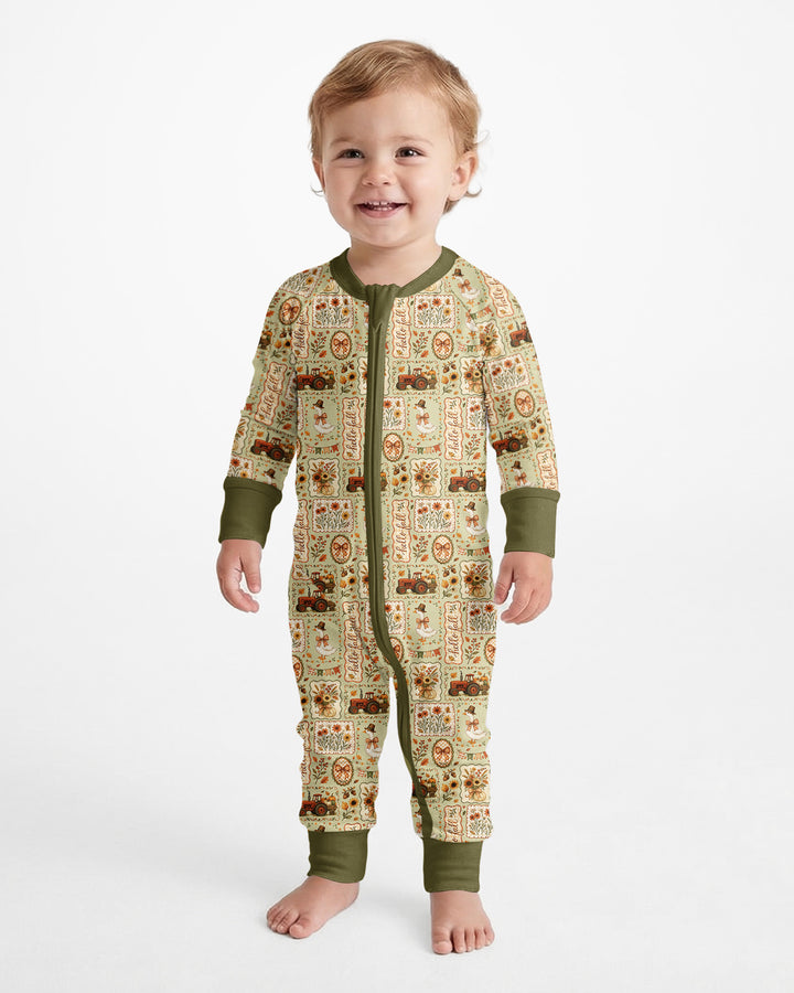 Farmhouse Fall Goose Family Matching Bamboo Convertible Zippy