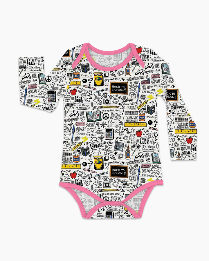 School Days Doodles Bamboo Bodysuit