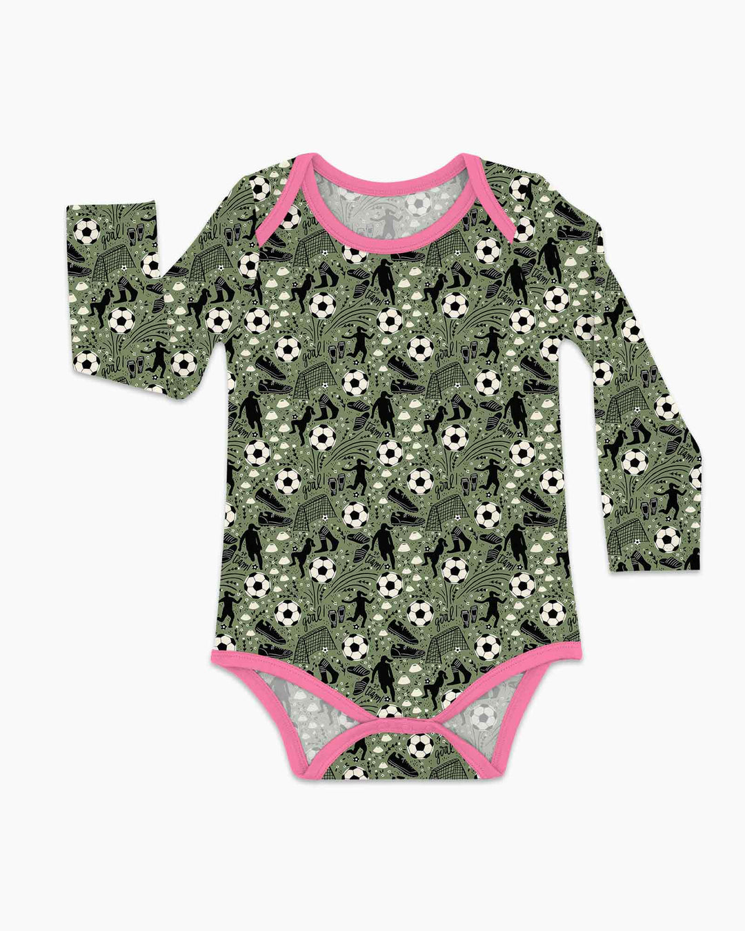 Sage Green Soccer Dreams Bamboo Bodysuit