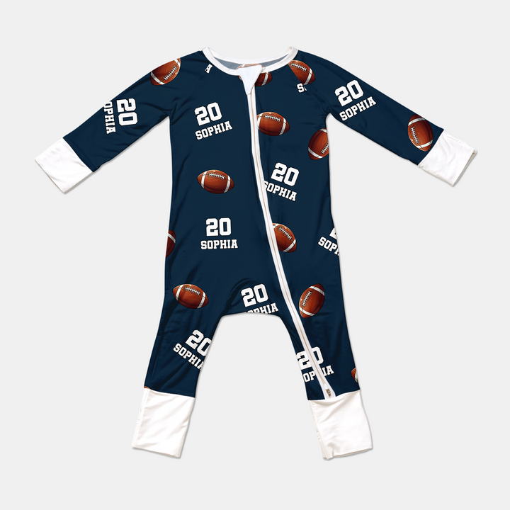 Football Pattern Personalized Convertible Zippy